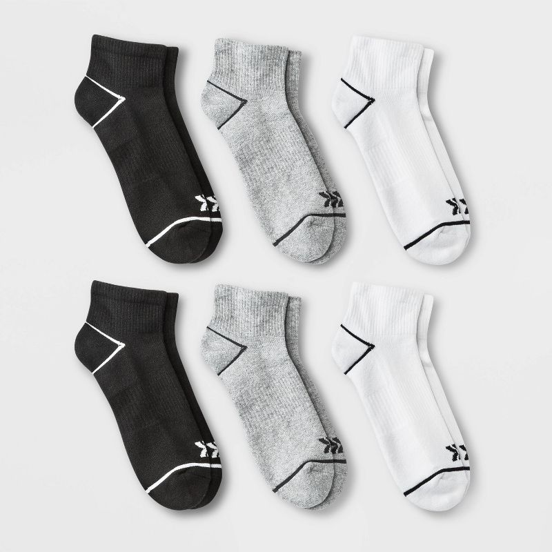 Men's Active Ankle Socks 6pk - All in Motion™, 1 of 4