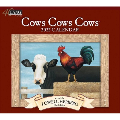 2022 Wall Calendar 12 Month 13.4"x24" Cows Cows Cows - Lang