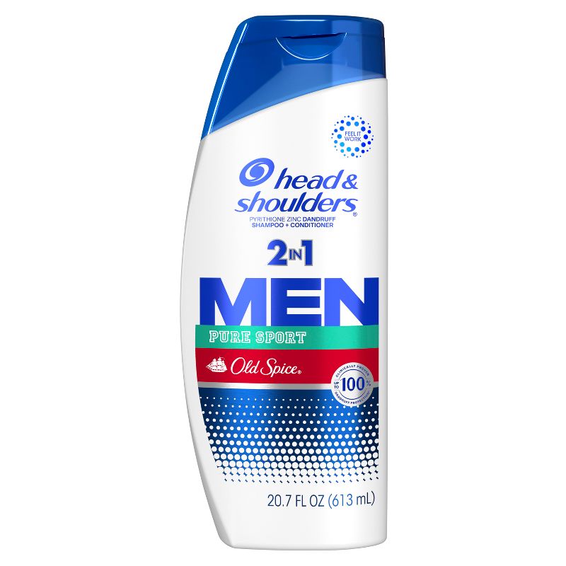 Head &#38; Shoulders Men&#39;s Anti-Dandruff Treatment, Old Spice Pure Sport for Daily Use, Paraben-Free, 2-in-1 Shampoo and Conditioner - 20.7 fl oz, 3 of 17