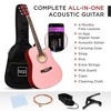 Best Choice Products 41in Full Size Beginner Acoustic Guitar Set with Case, Strap, Capo, Strings - 3 of 4