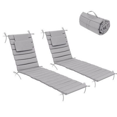 Crestlive Products Outdoor Portable Egg Rolls Chaise Lounge Cushion