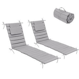 Crestlive Products Outdoor Portable Egg Rolls Chaise Lounge Cushion - 1 of 4