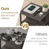 End Table with Built-in Charging Station 3-Tier Nightstand with USB Ports and Power Outlets Side Table for Living Room - 4 of 4