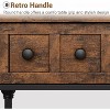 Console Table with 3 Storage Drawers, 3 Tier Industrial Metal Sofa Table - 4 of 4