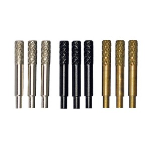 WE Games Machined Metal Cribbage Pegs in Velvet Pouch - Set of 9 (Brass, Silver & Black) - 1 of 3