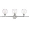 Elegant Lighting Collier 3 light Chrome and Clear glass Wall sconce - 3 of 4