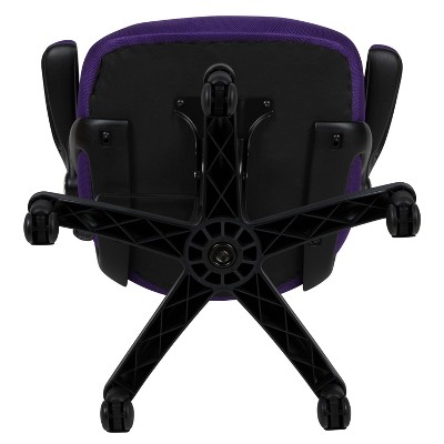Ergonomic High-Back Purple Mesh Swivel Office Chair with Adjustable Arms
