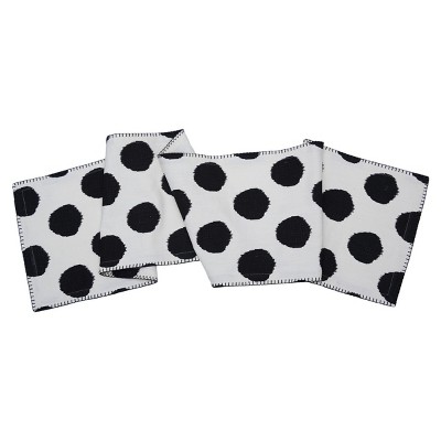 carol & frank Dot Onyx Black Polka Dot Table Runner