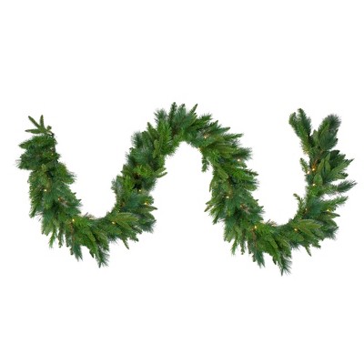 Northlight 9' x 14" Pre-Lit LED Mixed Rosemary Pine Artificial Christmas Garland - Warm White Lights