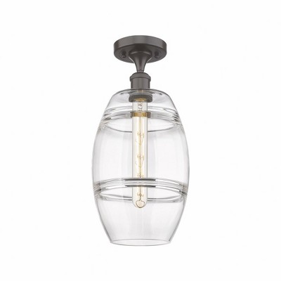 Vaz - 1 Light Semi-Flush Mount In Industrial Style-11.13 Inches Tall and 8 Inches Wide