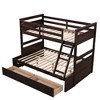 NicBex Twin Over Full Bunk Bed with Ladder and 2 Drawers,Loft Bed with Safety Guardrail for Bedroom,Espresso/Gray/White - 4 of 4