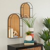 Set of 2 Bamboo Geometric Arched 2 Wall Shelves Brown - Novogratz - 2 of 4