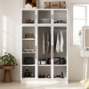 Hitow Armoire Modern Style Closet Glass Cabinet Doors Built-In Adjustable Lighting - 2 of 4