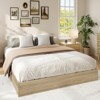 King Size Wood Platform Bed Frame,Wooden Bed Frame Without Headboard, Wood Slat Support,No Box Spring Needed, Easy Assembly - 2 of 4