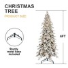SEVOBAL Artificial Trees Flocked Christmas Tree with Pine Cones Snowy Effect for Living Room Decor, Green, 37"*40"*72" - 4 of 4