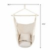 Racxily Outdoor Hanging Chair with Beige Pillow - Galvanized Pipe Frame Garden Hammock 51.18x39.37 Inch for Patio Balcony Backyard Relaxation - 2 of 4