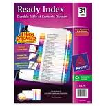 Avery Ready Index Customizable Table of Contents Multicolor Dividers 31-Tab Letter 11129