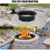 Fire Pit Ring 36x36x10 Inch Heavy Duty Round Solid Steel Fire Ring For Outdoor - 4 of 4