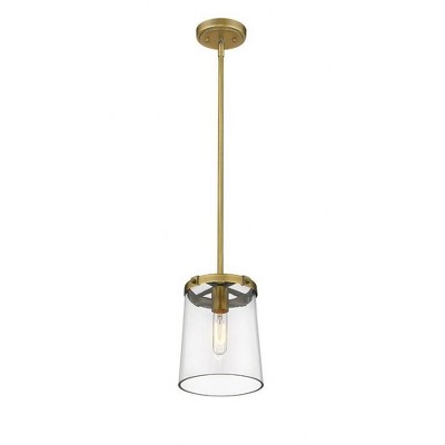 Callista 7.5'' Polished Nickel Mini Pendant with Clear Glass