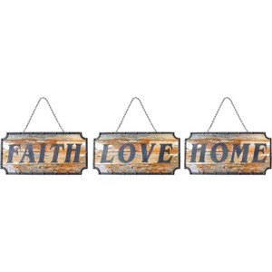 Manual Woodworkers and Weavers Faith Home Love Wood Wall Sign Assortment, 11.25 x 18 Inches, Rustic Decorative Plaques with Inspirational Words - 1 of 3