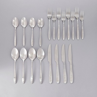 Lakeside Snowflake Flatware Set - Winter Silverware Dinner Utensils - Set of 20