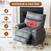 TROPOW Recliner Chair for Adults,PU Leather Electric Rocker Recliner,360 Degree Swivel Lounge Chair with Side Pocket,Modern Massage Recliner Chair - 3 of 4