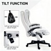 TopComfy Accent Chairs High Back Massage Desk Chair with Heat Reclining Backrest Soft Padding Comfort seat for Office, White, 25.5"*28"*47.3" - 4 of 4