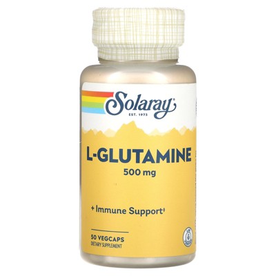 Solaray L-Glutamine , 500 mg , 50 VegCaps