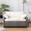 NicBex Oversized Chenille Deep Seat Single Sofa with Back Cushion & Pillows,Color Blocking Futon Couch for Living Room,Bedroom - 2 of 4