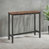 VASAGLE Narrow Bar Table with Sturdy Metal Frame, Easy Assembly, Industrial Design, 15.7 x 47.2 x 39.4 inches, Rustic Brown - 2 of 4