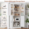 Molysoul 71'' Kitchen Corner Cabinet,Storage Cabinet with 4 Doors and Shelves, Tall Storage Cabinet Farmhouse for Kitchen, Dining Room - 4 of 4