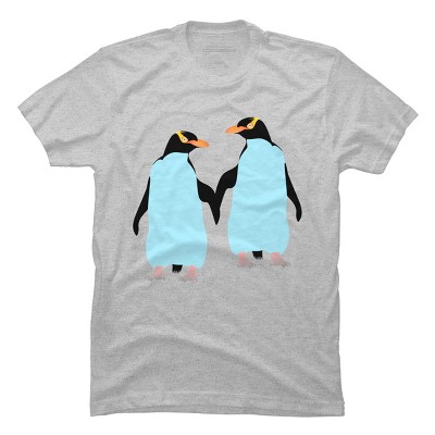 Adult Design By Humans Pride Penguins Holding Hands By mailboxdisco T-Shirt