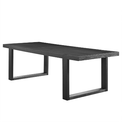 Yves Black Reclaimed Wood Extendable Dining Table for Eight