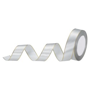 Unique Bargains Double Face Wide Satin Ribbon with Gold Edges for Wedding Bouquet - 1 of 4