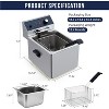 Acekool 8L Electric Deep Fryer with Basket, 1600W Stainless Steel, Adjustable Temp, Countertop Fryer for Restaurant & Home Kitchen - 2 of 4