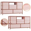 Homhougo TV Stand for TVs up to 55" Pink - 3 of 4