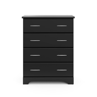 Brookside Modern Black 4-Drawer Nursery Dresser - GREENGUARD Certified
