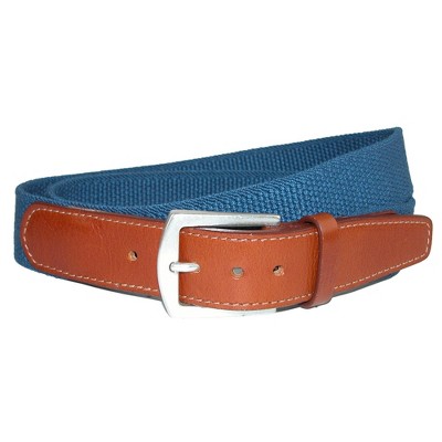 CrookhornDavis Men's Newport Pique Cotton Woven Elastic Belt