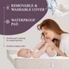 Modera Organic Cotton Contoured Baby Changing Pad w/ Waterproof Foam Mattress, Includes Soft Removable & Washable Cover, Safety Strap, Non-Slip Bottom - 4 of 4