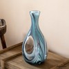 Uniquewise 16-Inch Multitone Ceramic Table Vase in Blue Hue - Minimalist, Decorative Boho Vase with Rustic Farmhouse Style Perfect for Home Decor - 2 of 4
