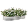 Okak Oval Metal Raised Garden Bed Durable Outdoor Planter Box for Vegetables, Flowers, Herbs, 89"/71"W, 2 Colors - 3 of 4