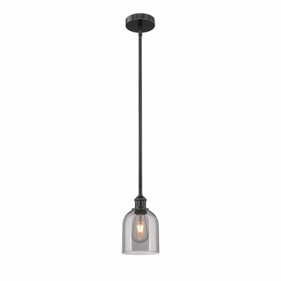 Bella - 1 Light Stem Hung Mini Pendant In Industrial Style-9 Inches Tall and 5.5 Inches Wide