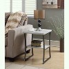 HomeStock Belmont Contemporary End Table with Powder Coated Metal Frame, Sturdy Bottom Shelf and Stylish Minimalist Modern Look - 3 of 4