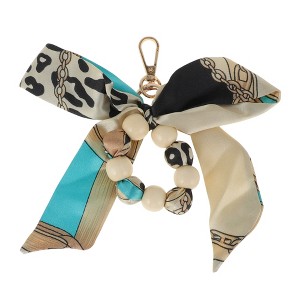 Unique Bargains Bow Wooden Beads Bag Charm 1 Pc - 1 of 4