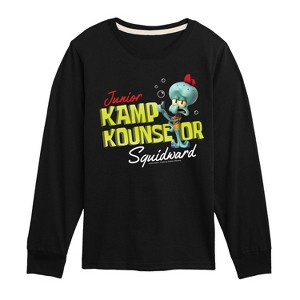 Boys' - SpongeBob SquarePants - Kamp Koral Kamp Kounselor Squidward Long Sleeve Graphic T-Shirt - 1 of 4