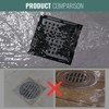 WOWOW 5.9 in. x 5.9 in. Stainless Steel Square Shower Drain with Strainer - 4 of 4