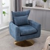 Swivel Accent Chair, Upholstered 360°Barrel Chair, Comfy Sofa Reading Chair, Single Armchair with Pillow for Living Room Bedroom Office Nursery - 2 of 4