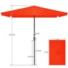 Hyleory 8' x 10' Rectangular Patio Umbrellas for Outdoor, Large Outdoor Patio Umbrellas with 6 Sturdy Ribs for Market, Garden, Pool - 4 of 4