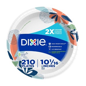 Dixie Everyday Disposable Paper Plates 10" - 210ct - 1 of 4