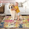 Modern Abstract Rug,  Area Rug, Washable Rug Soft Colorful Rug Modern Living Room Rug Non Slip Low Pile Indoor Floor Carpet - 4 of 4